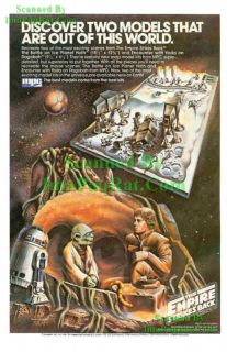 Star Wars ESB Yoda Luke R2D2 MPC Models 1983 Print Ad