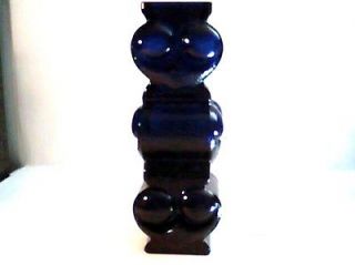   Modern Lars Hellsten for Skruf Sweden Tall Cobalt Blue Glass Vase