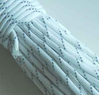 White 9 Core Rope 25FT Glow in the Dark & Reflective Paracord 