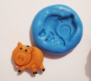 Pig Silicone Push Mold Polymer clay Resin Miniature plaster mould 