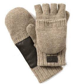 UGG Australia Fingerless Flip Mitten Lambswool Gloves Oatmeal