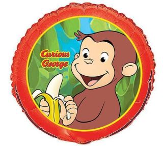 18 Curious George Balloon Monkey Happy Birthday Party Mylar Foil