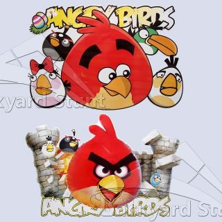 TWO Angry Birds Wall Stickers 54X35CM Nursery Room Decor 2 BIG Decals 