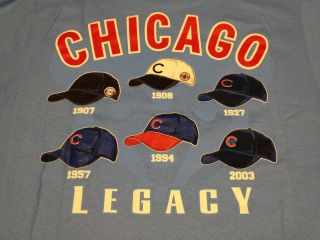 Chicago Cubs LEGACY Jersey T Shirt Majestic NEW NWT MLB
