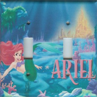 DISNEY PRINCESS ARIEL DOUBLE SWITCHPLATE OUTLET COVER NEW