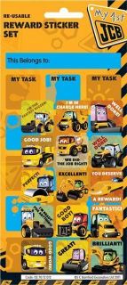 Trucks & Diggers Party   JCB Reward Sticker Sheet & Mini Chart  Loot 