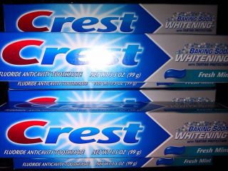 CREST Toothpaste Baking Soda Whitening Fresh Mint 3.5oz each