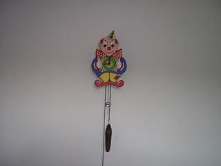 Vintage Western German Moving Eye Clown Cuckoo Clock / Runs Great
