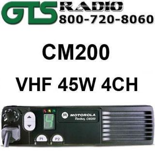 MOTOROLA CM200 VHF 45 WATT 4 CHANNEL CM 200 2WAY RADIO