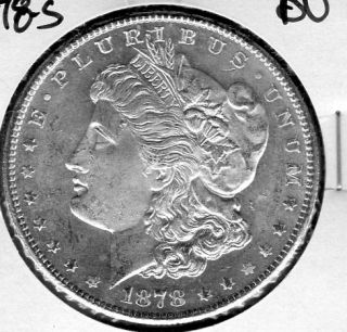 1878 S MORGAN SILVER DOLLAR   BU FROM ORIGINAL ROLL