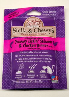 Stella & Chewys Freeze Dried Salmon & Chicken Dinner Cat Food Pouches 