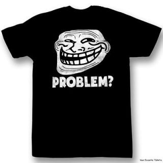 Licensed You Mad? Troll Face meme Problem ? On Black Adult Shirt S 2XL