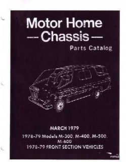 1978 1979 Dodge Motor Home Part Numbers Book List Guide Interchange 
