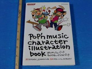Popn Music Character Illustration Book AC CS FEVER art
