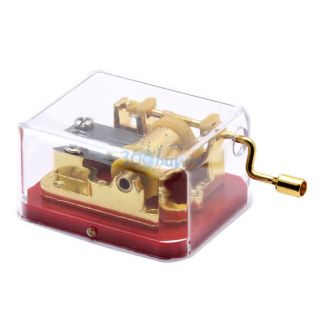 Hand Crank Plastic Music Box with Lilium Tune of Elfen Lied Sy002 Red 