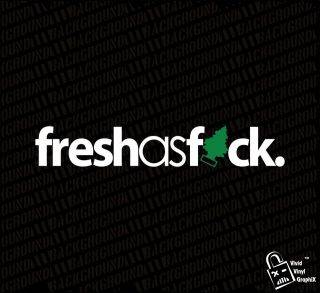   Freshener Fresh as F*ck Pinetree Decal F@ck Pine Tree Ill Cool Sticker