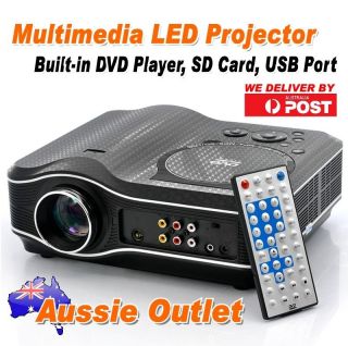 Multimedia LED Projector   Built in DVD Player, SD Card, USB Port 