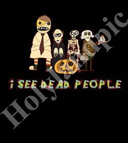 NEW Mens T Shirt Fruit halloween I see dead people Scary LIMITED Black 