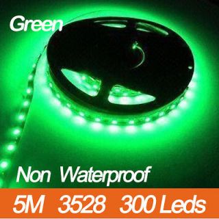   Green 3528 5M 300 Leds SMD Flexible Strip Strings Lights 60Leds/M 12V