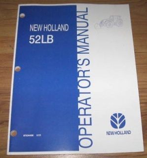 New Holland 52LB Front End Loader Operator Manual