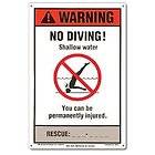 Poolmaster 40352 NSPF No Diving Sign for Residential or Commercial 
