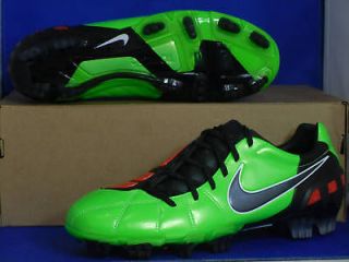 Nike Total90 Laser III FG SZ US 10 BLACK GREEN ( 385423 306 )