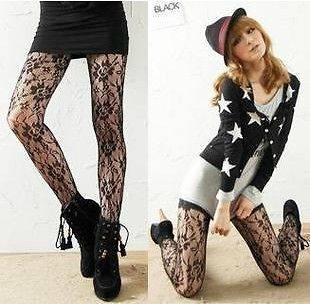 High quality Sexy Lace Fishing net Tights Pantyhose stocking Black