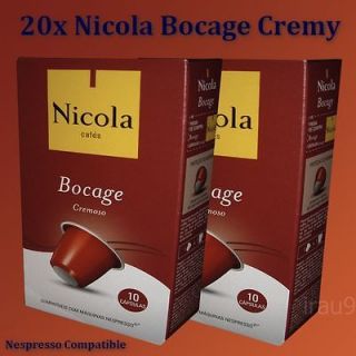20 x Capsules NICOLA BOCAGE Cremy Portuguese Coffee NESPRESSO COMP 