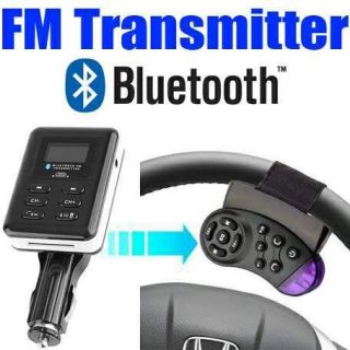   Bluetooth Car Kit FM Transmitter  Player Steering Wheel Remote SD