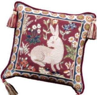 Glorafilia Needlepoint Kit   Medieval Rabbit Cushion