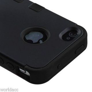 Apple iPod Touch 5 5th Gen Hard Hybrid Case Silicone Cover Black Blk 