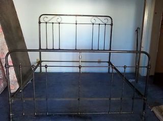 KING SIZED SOLID CAST IRON ANTIQUE BED FRAME~VERY UNIQUE