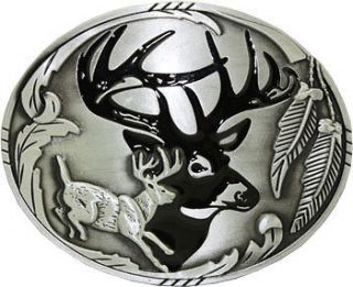 DEER BUCKLE Belt Buckle Hunting Buck Antlers