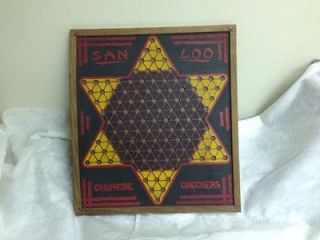Vintage San Loo Chinese Checkers And Ante Up Rummy Game Board
