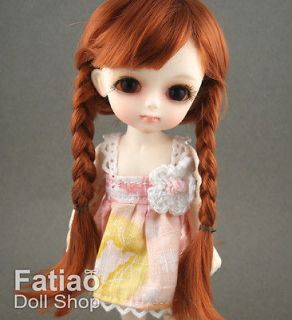 Dollfie Lati Yellow Pukifee 5 6 Braid Doll Wig Carrot