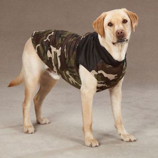 Green camo weather resist​ant M 16L Dog vest coat hunting active 