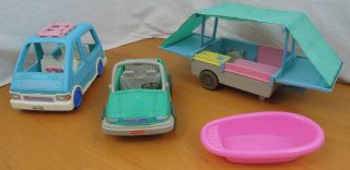 Lot Fisher Price Little People Toys Van Convertible Car Bathtub Tent 
