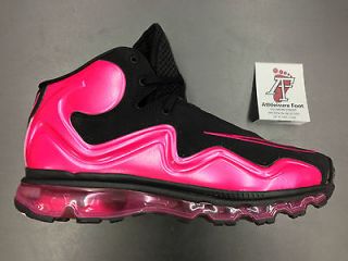 NEW NIKE FLYPOSITE AIR MAX SNEAKERS BLACK PINK BREAST CANCER FOOTBALL 
