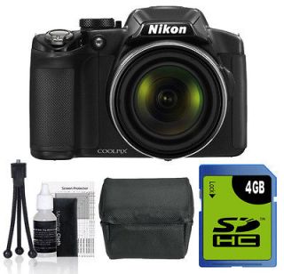NIKON Coolpix P510 Digital Camera BLACK +4GB Kit + NIKON USA WARRANTY