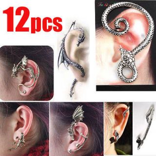   Lots Dragon&Snake&V​ine Shape Earring Ear Stud Unique Lady Gift