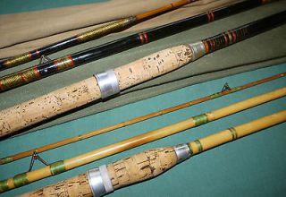 vintage fishing rod 2 whole cane reed match avon float rods 13 and 11 