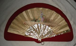 FAN EVENTAIL ANTIQUE IMPORTANT MOTHER OF PEARL STICKS HAND FAN