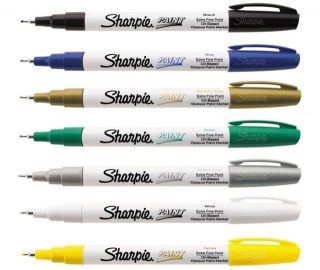 Sharpie Paint Marker EXTRA FINE Tip Pens OIL BASED Most surface Indoor 