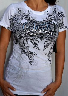 Sinful by Affliction ROMANESQUE Womens Short Sleeve T Shirt S1613 