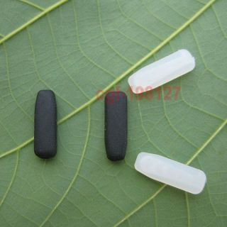 Two pairs(Black+White)Silicone Nose pads Kit for ic berlin Sunglasses 