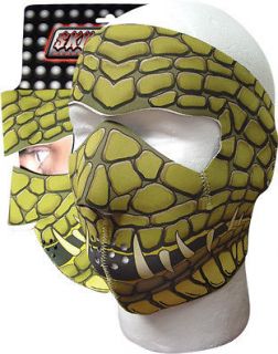   / Reptile / Raptor Neoprene Motorcycle Full Face Mask + Reversible
