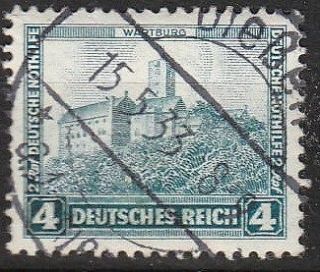 Stamp Germany Reich Mi 474 Sc B44 1932 Charity Wartburg Castle 