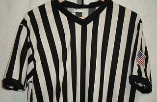 Black and White Mesh Pinstripe V Neck Referee/Basket​ball Jersey