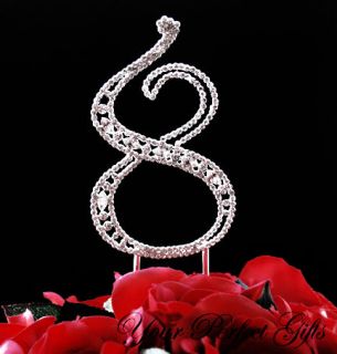 rhinestone number cake topper in Cake Toppers