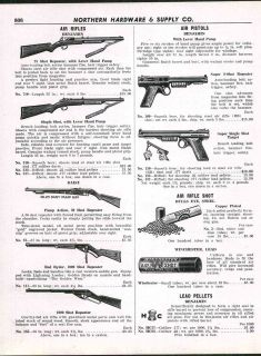 1947 AD Daisy Benjamin Air Rifle Air Pistol Red Ryder Pump Gun Shot